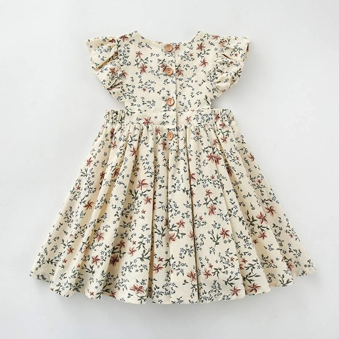 Colorful Childhood Baby Girls Dress Toddler Girls Flare Lace Trim Princess Party Dress