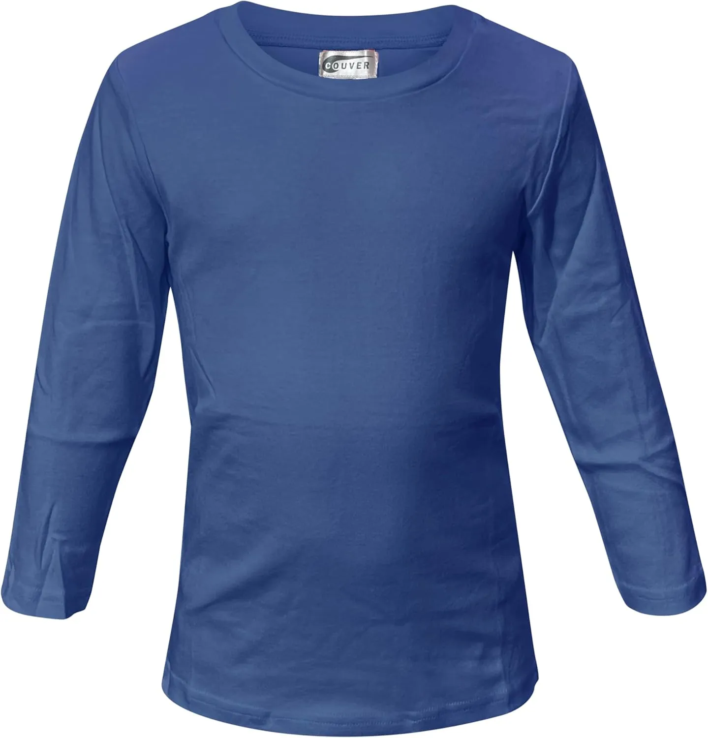COUVER Infant Toddler Soft Cotton Crew Neck Long Sleeve Tee Shirt