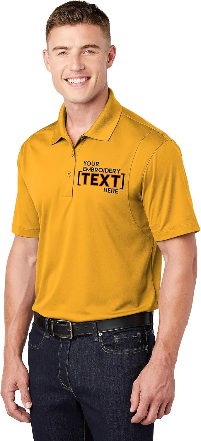 Custom Embroidered Moisture Wicking Performance Polo - Embroidery Collar Polo Shirts