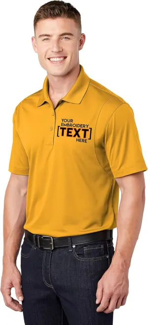 Custom Embroidered Moisture Wicking Performance Polo - Embroidery Collar Polo Shirts