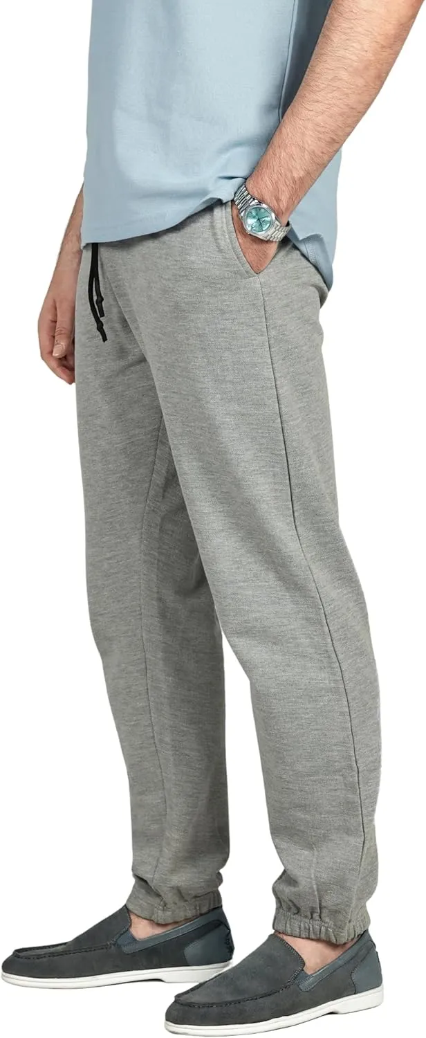 CUZO Men’s Cotton Joggers, Pique Stuff, 60% Cotton & 40% Polyester, Regular Fit Men Trouser, Moisture Wicking, 240 GSM