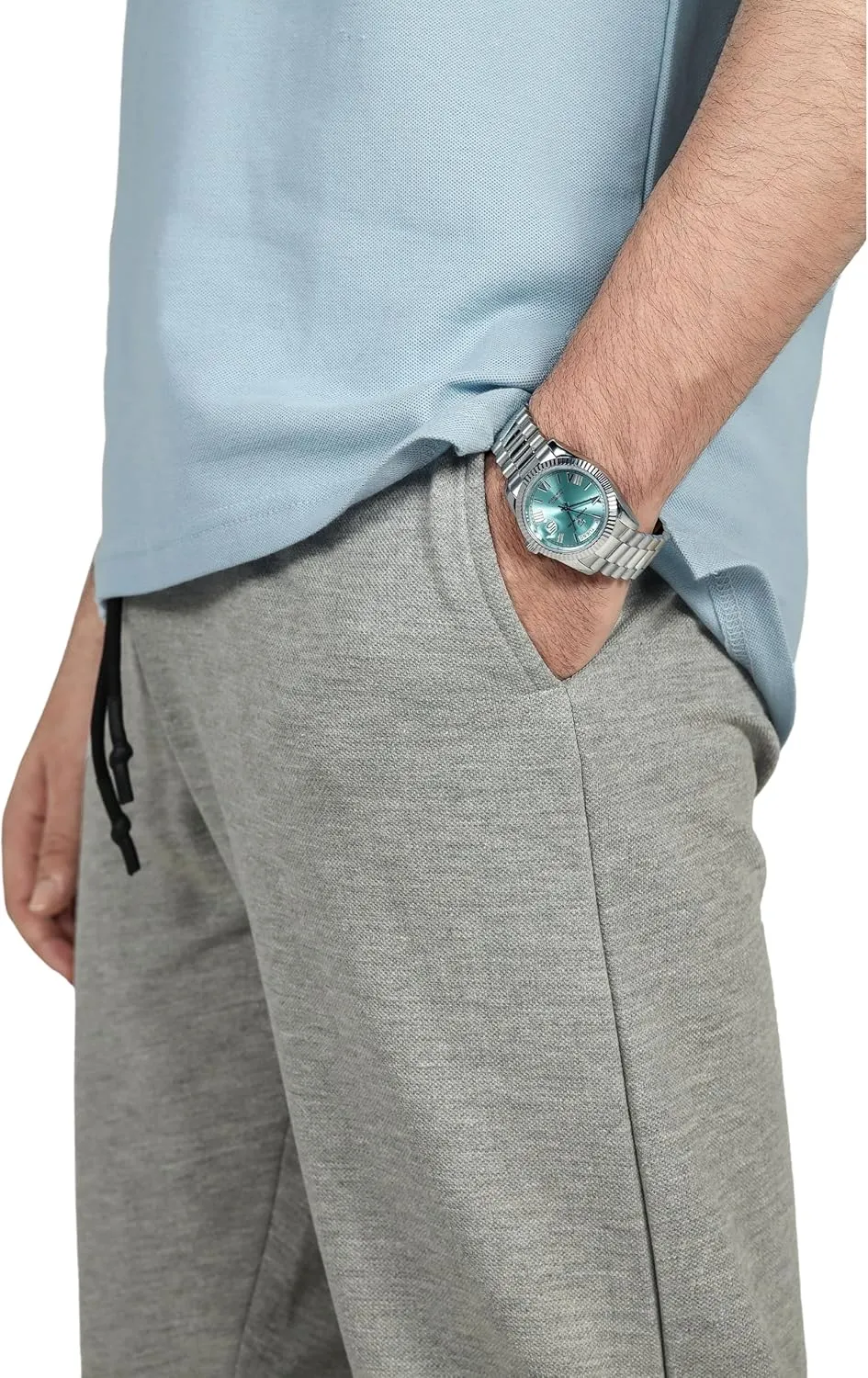 CUZO Men’s Cotton Joggers, Pique Stuff, 60% Cotton & 40% Polyester, Regular Fit Men Trouser, Moisture Wicking, 240 GSM