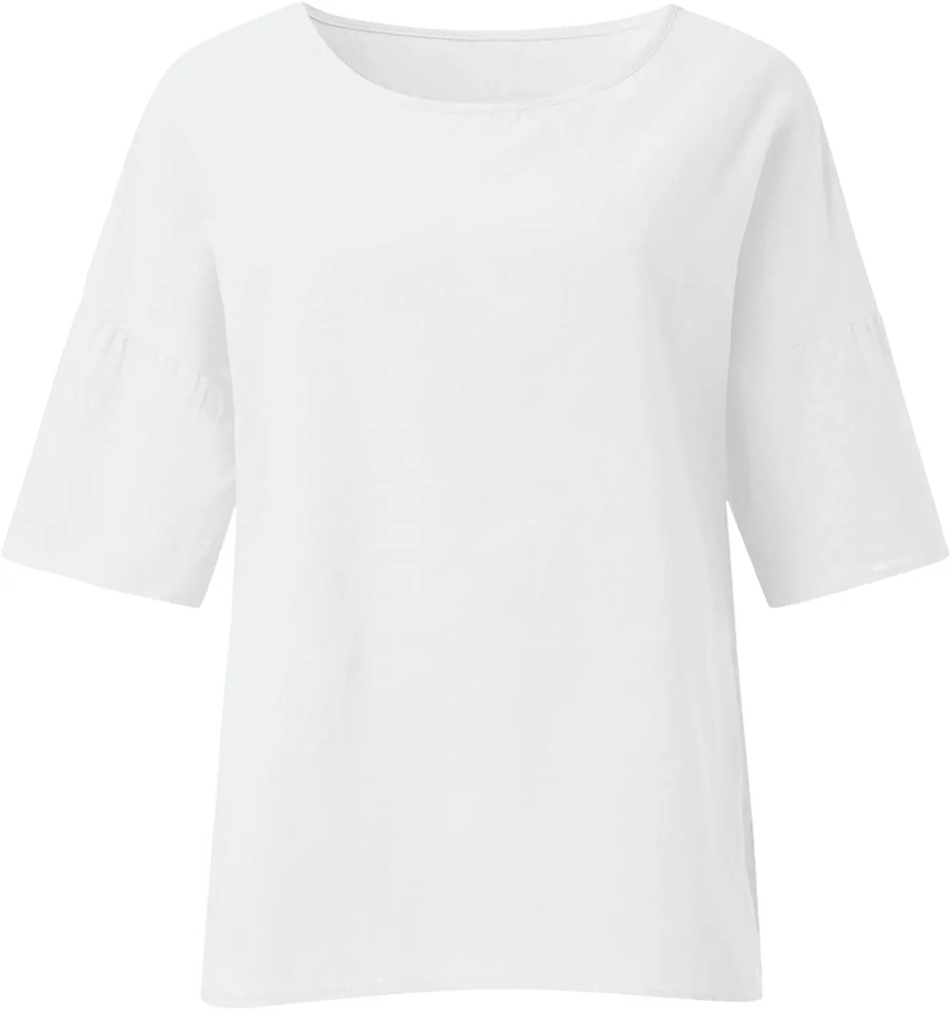 DASAYO Womens Summer Tops 2023 Trendy Cotton Linen Shirts for Women Loose Fit Vintage Going Out Blouses Fashion 2023 Outfits