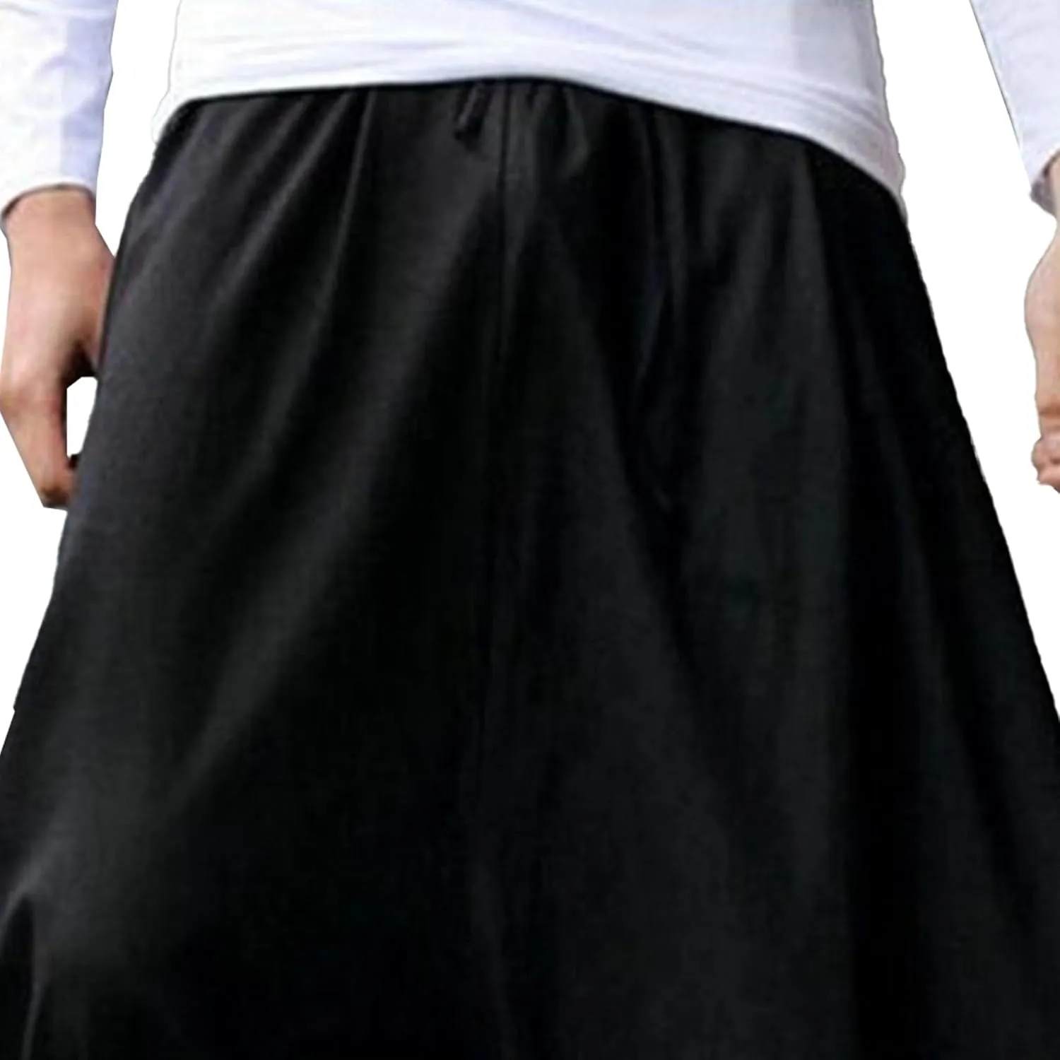 DGHM-JLMY Men's Harem Pants Retro Medieval Baggy Pants Loose Stretchy Elastic Waist Casual Trousers Fashion Slacks