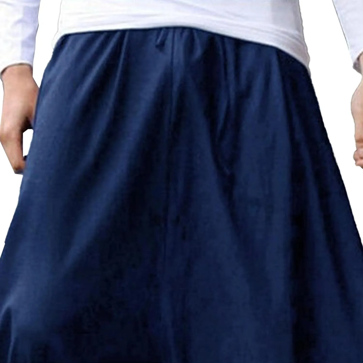DGHM-JLMY Men's Harem Pants Retro Medieval Baggy Pants Loose Stretchy Elastic Waist Casual Trousers Fashion Slacks