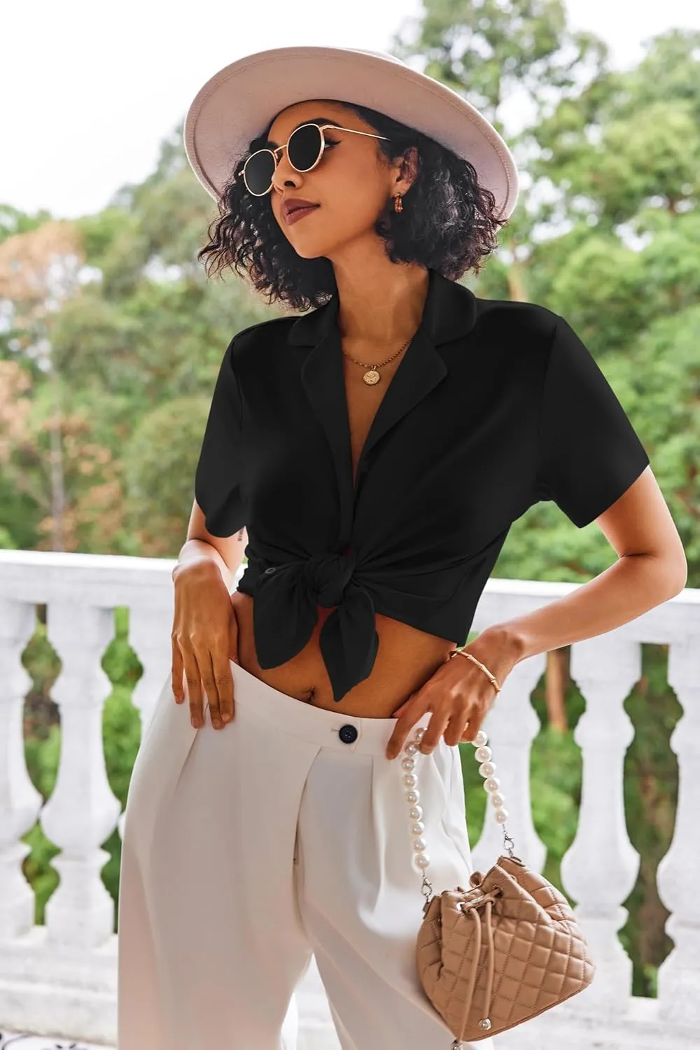 Ekouaer Pajamas Set for Women Short Sleeve Sleepwear Button Down Pjs Lounge Sets Soft Nightwear