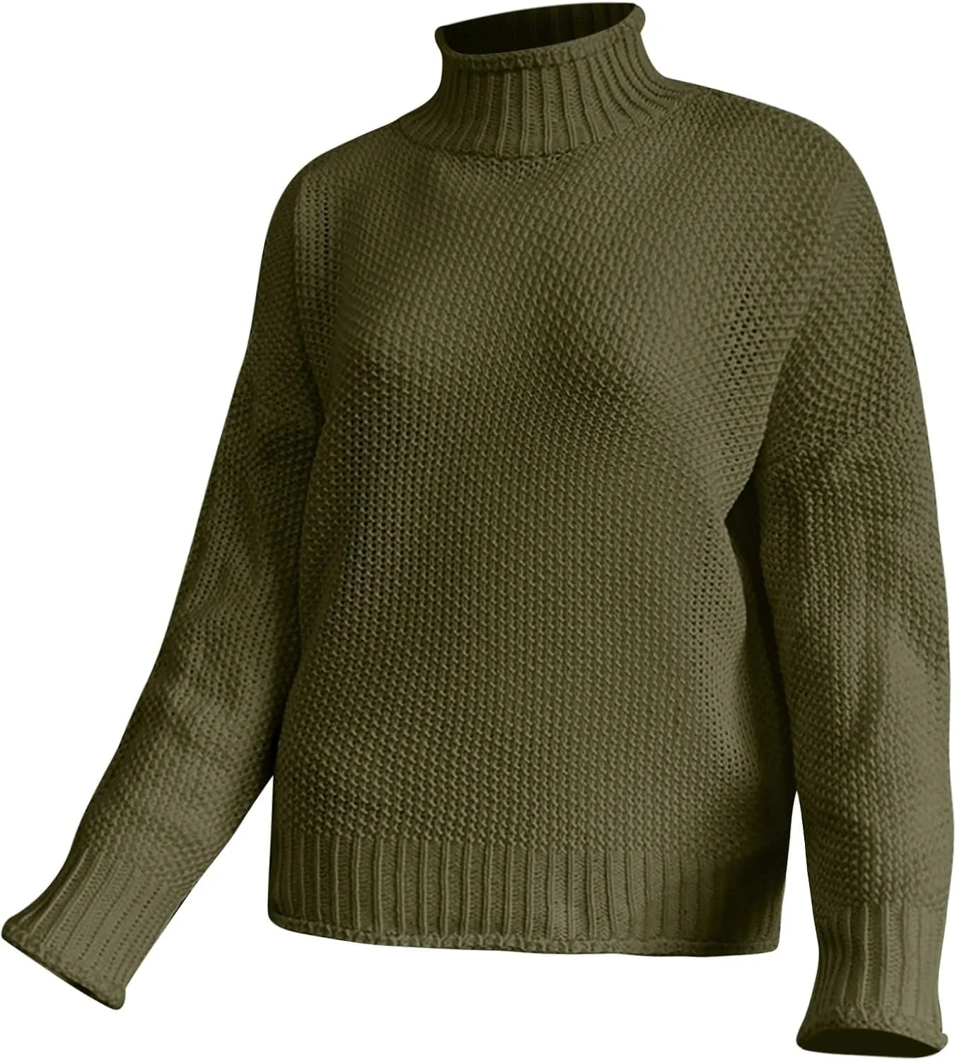 Fall Sweaters for Women,Trendy Fall Turtleneck High Neck Outfits Balloon Long Sleeve Pullover Outerwear Tunic Tops