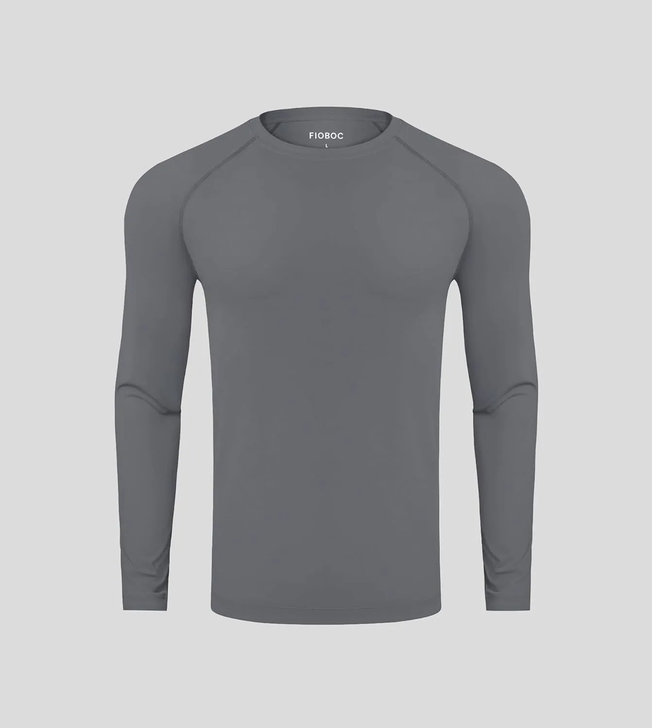 Fioboc Compression Shirts PerformancePro Active Crew Neck Tee Moisture Wicking Quick Dry Gym Running Shirts S-4XL