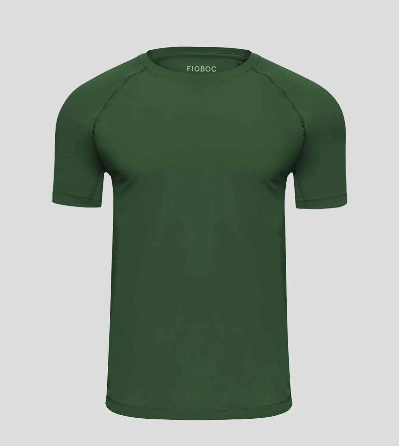 Fioboc Compression Shirts PerformancePro Active Crew Neck Tee Moisture Wicking Quick Dry Gym Running Shirts S-4XL