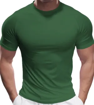 Fioboc Compression Shirts PerformancePro Active Crew Neck Tee Moisture Wicking Quick Dry Gym Running Shirts S-4XL