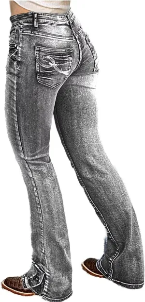 Flamingals Butt Lifting Bootcut Jeans Stretchy Casual Fall Winter Trendy Flare Leg Jeans for Women