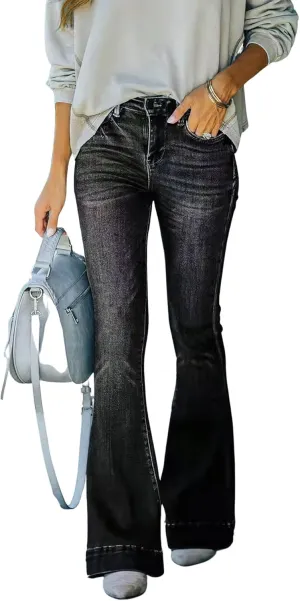 Flare Jeans High Waisted Skinny Bell Bottom Jeans for Women Stretch Denim Pants