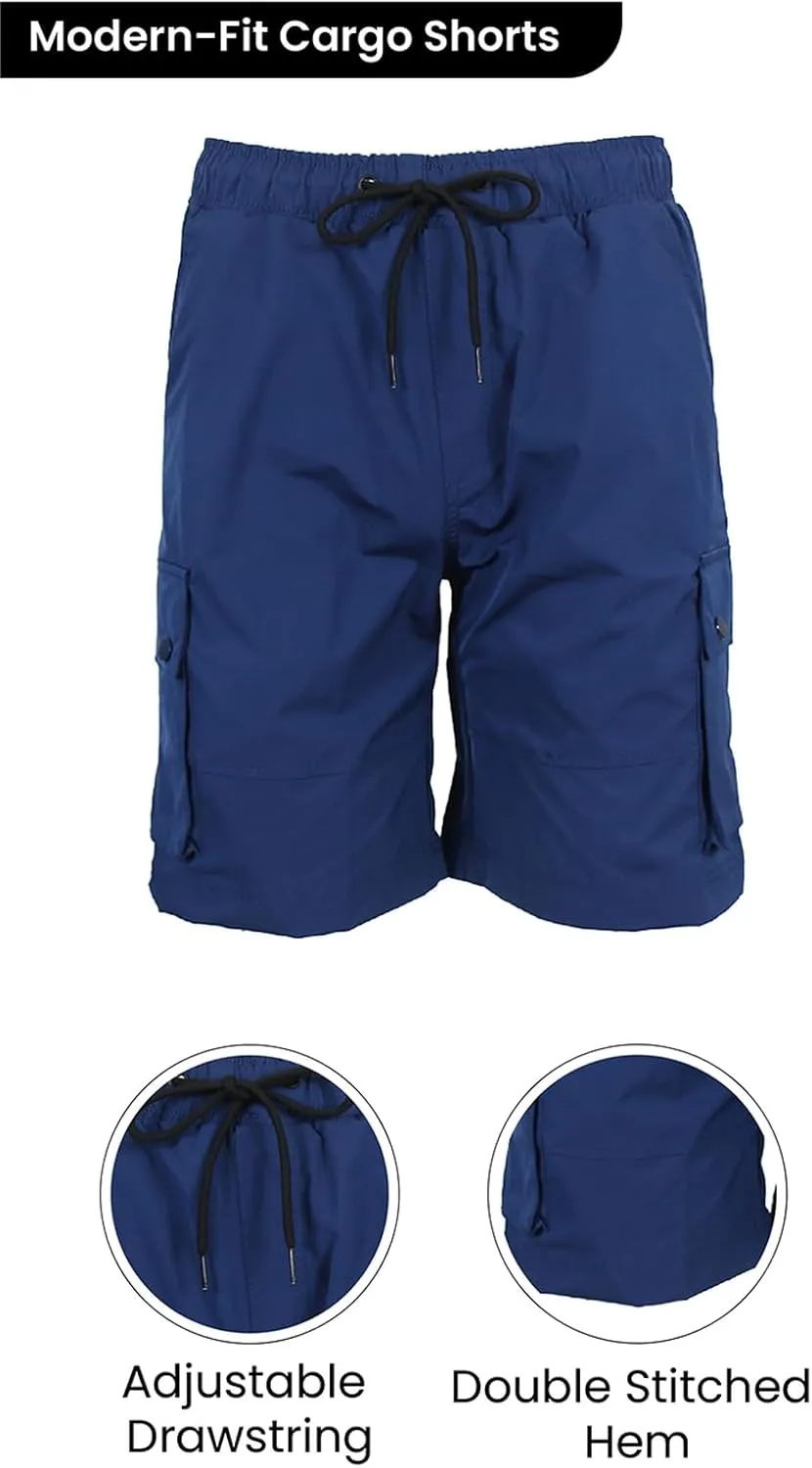 Galaxy by Harvic Men's Moisture Wicking Performance Quick Dry Cargo Shorts