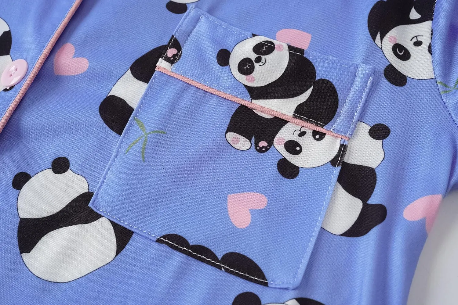 Girls Pajamas Short Sleeve Long Pants and Shorts 3 Piece Sleepwear Button Down Outfit with Pockets Loung Sets