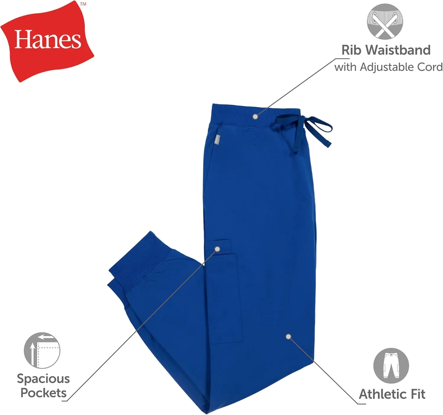 Hanes Healthcare, Scrub Joggers for Men, Moisture-Wicking & Odor Control, Multiple Pockets