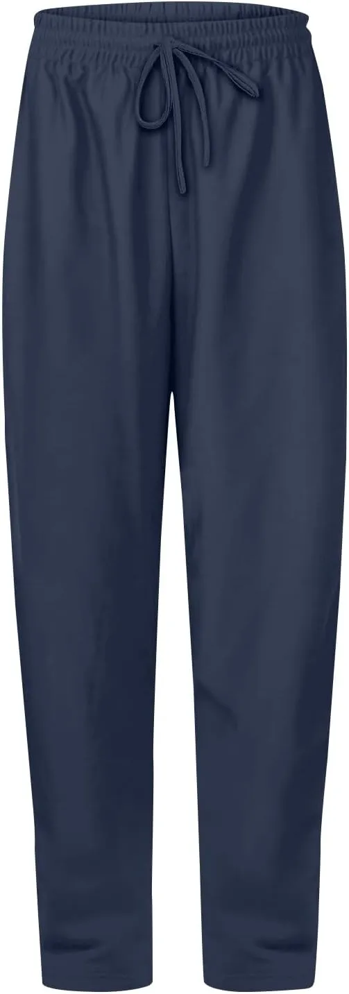 high Waisted Pants for Women Elastic Waist Straight Leg Sweatpants Pockets Solid Drawstring Comfy Loungewear Clothing
