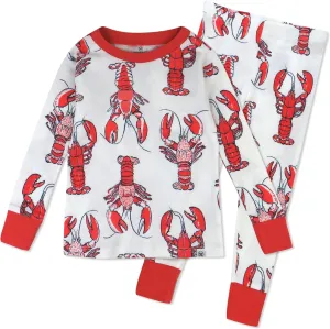 HonestBaby Celebration 2-Piece Pajamas Sleepwear Pjs 100% Organic Cotton for Baby, Toddler, Kids