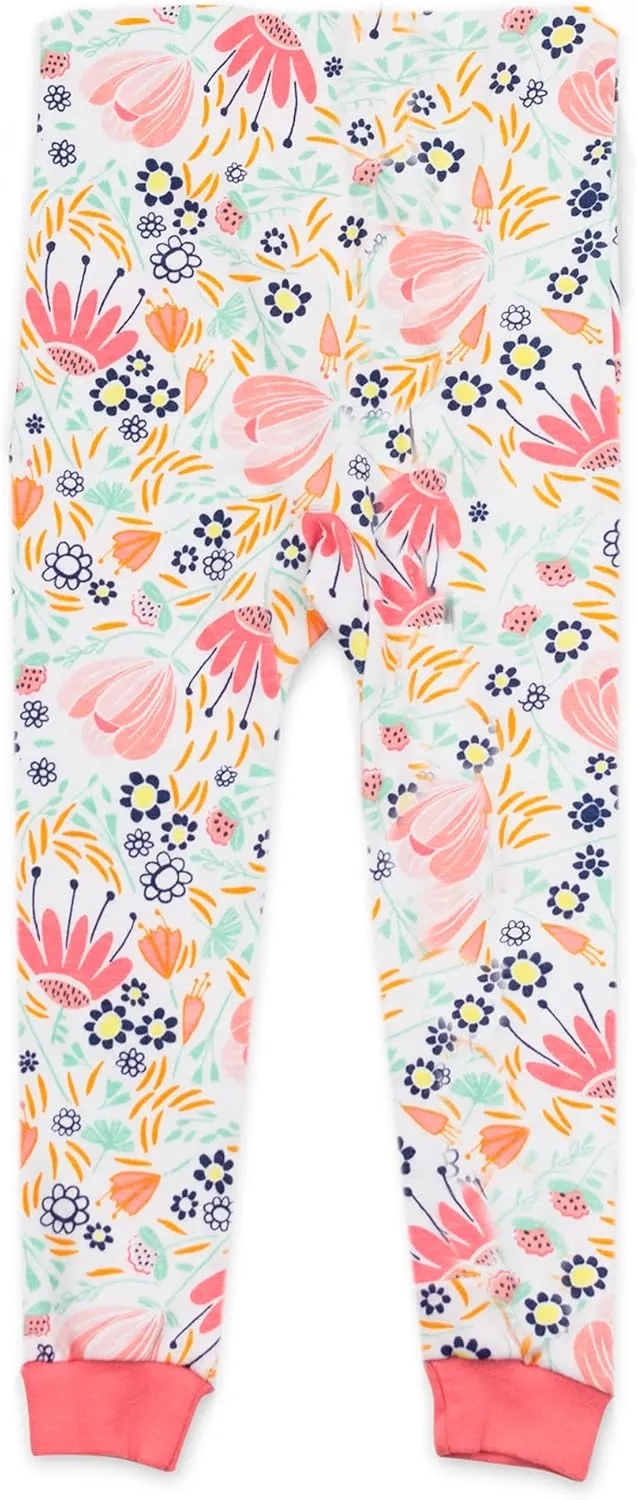 HonestBaby Multipack 2-Piece Pajamas Sleepwear Pjs 100% Organic Cotton for Infant Baby and Toddler Girls