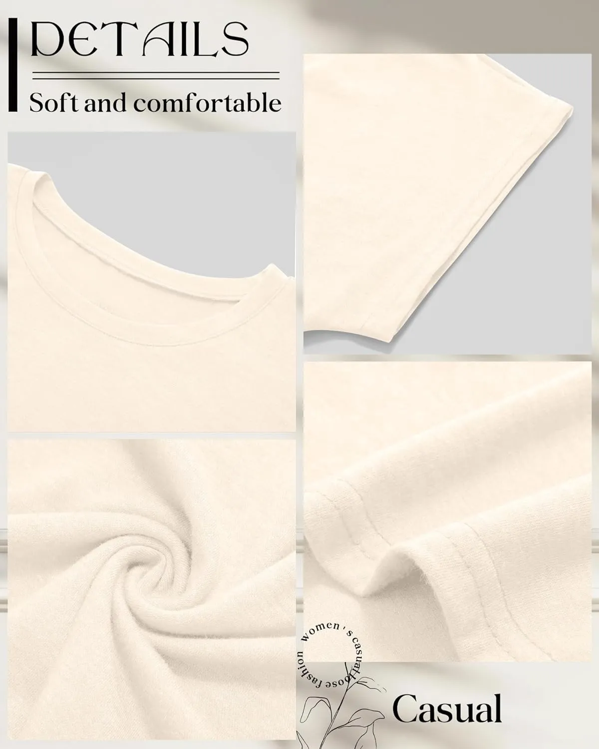 Huukeay 3 Pack Women's Oversized T Shirts Casual Half Short Sleeves Crop Tops Crew Neck Irregular Hem Baggy Cropped Tees