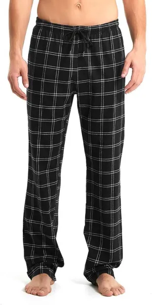 Idtswch Mens Tall Pajama Pants 30/32/34/36/38 Long Inseam Plaid Lounge Pants Sleepwear Pajama Bottoms 100% Cotton