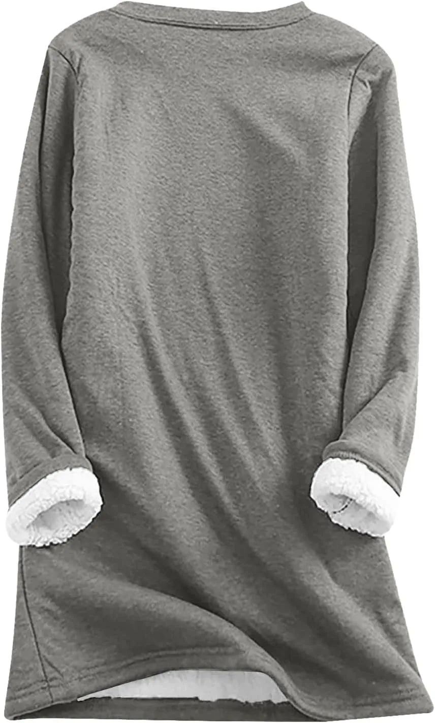 I'm So Freaking Cold Fleece Sweatshirt for Women Thermal Warm Loungewear Tops Crewneck Long Sleeve Pullover Shirt