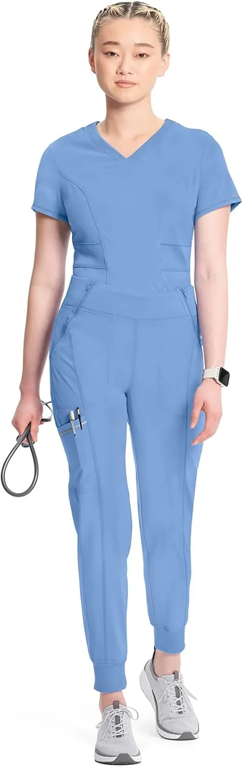 Infinity Women's Scrub Jogger Pants Mid Rise Bottoms with 5 Pockets, Moisture Wicking & 360° Stretch Fabric - CK110A