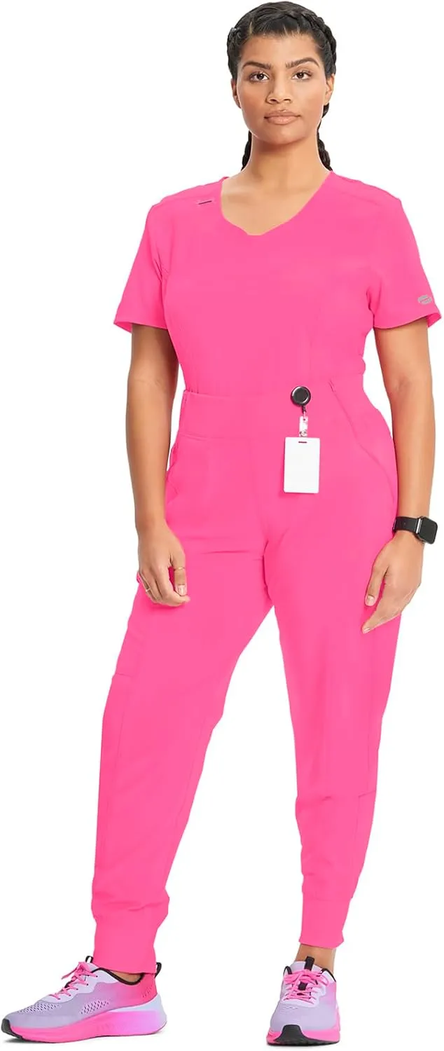 Infinity Women's Scrub Jogger Pants Mid Rise Bottoms with 5 Pockets, Moisture Wicking & 360° Stretch Fabric - CK110A