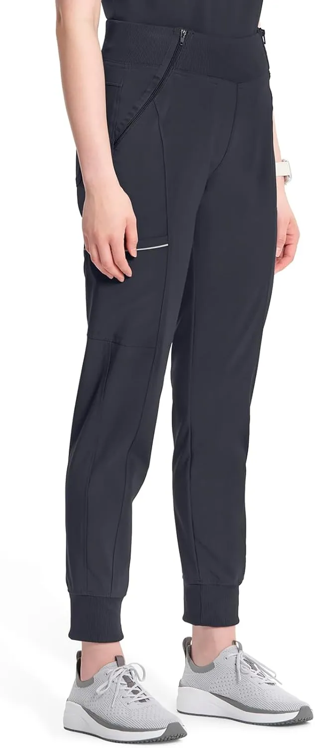 Infinity Women's Scrub Jogger Pants Mid Rise Bottoms with 5 Pockets, Moisture Wicking & 360° Stretch Fabric - CK110A
