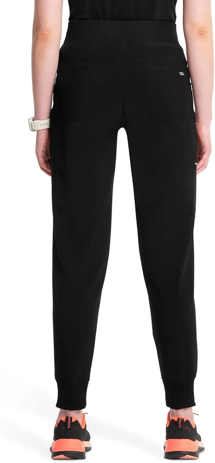 Infinity Women's Scrub Jogger Pants Mid Rise Bottoms with 5 Pockets, Moisture Wicking & 360° Stretch Fabric - CK110A