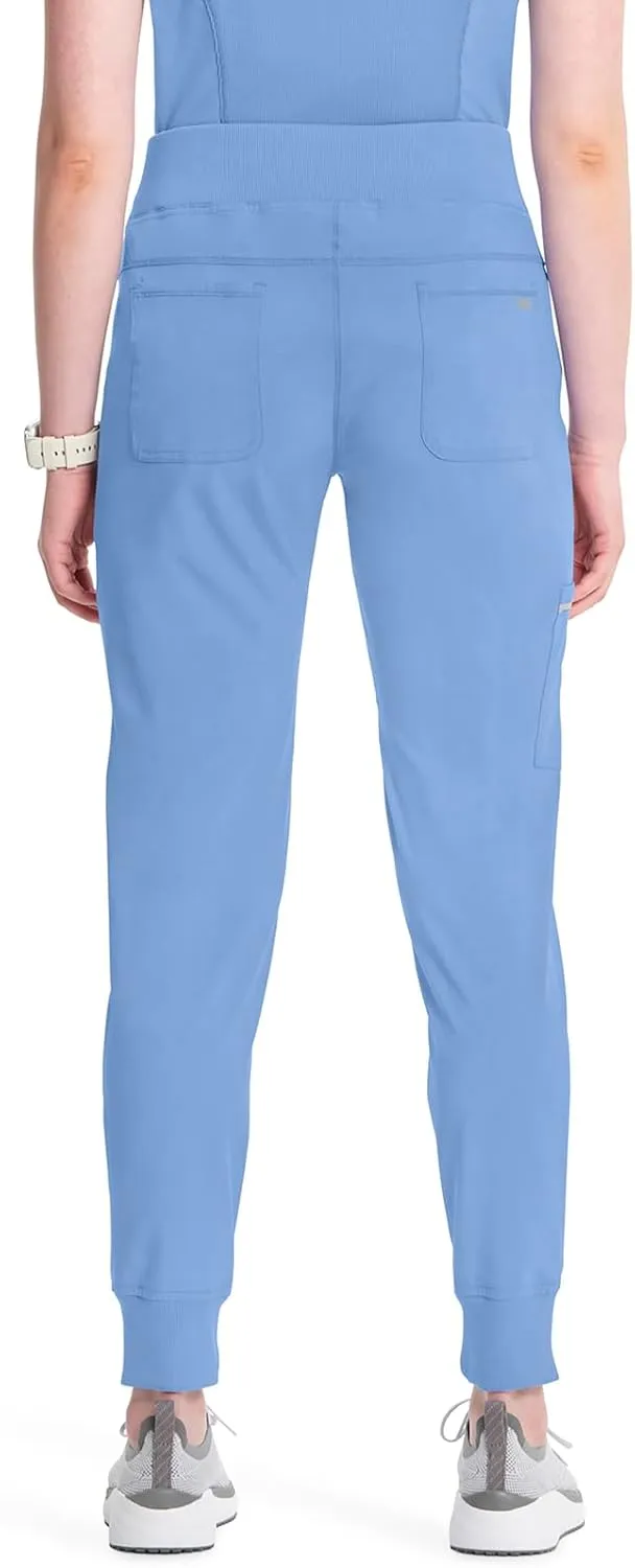 Infinity Women's Scrub Jogger Pants Mid Rise Bottoms with 5 Pockets, Moisture Wicking & 360° Stretch Fabric - CK110A