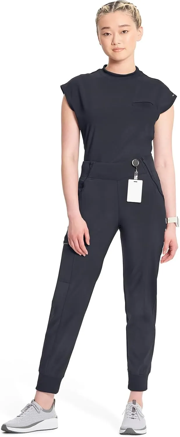 Infinity Women's Scrub Jogger Pants Mid Rise Bottoms with 5 Pockets, Moisture Wicking & 360° Stretch Fabric - CK110A