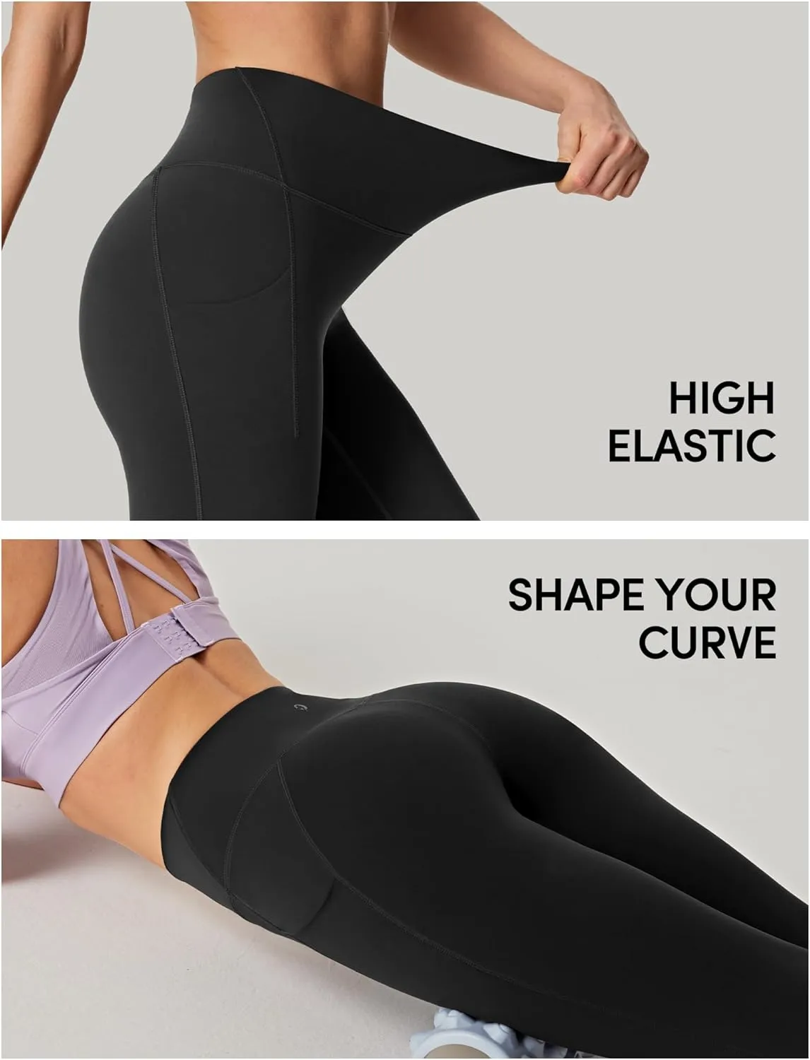 IUGA No Front Seam Leggings with Pockets for Women Buttery Soft Tummy Control Workout Leggings High Waisted Yoga Pants