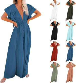 Kaftan Dresses for Women Plus Size Swimsuit Cover Up V Neck Caftan Beach Dress Loungewear