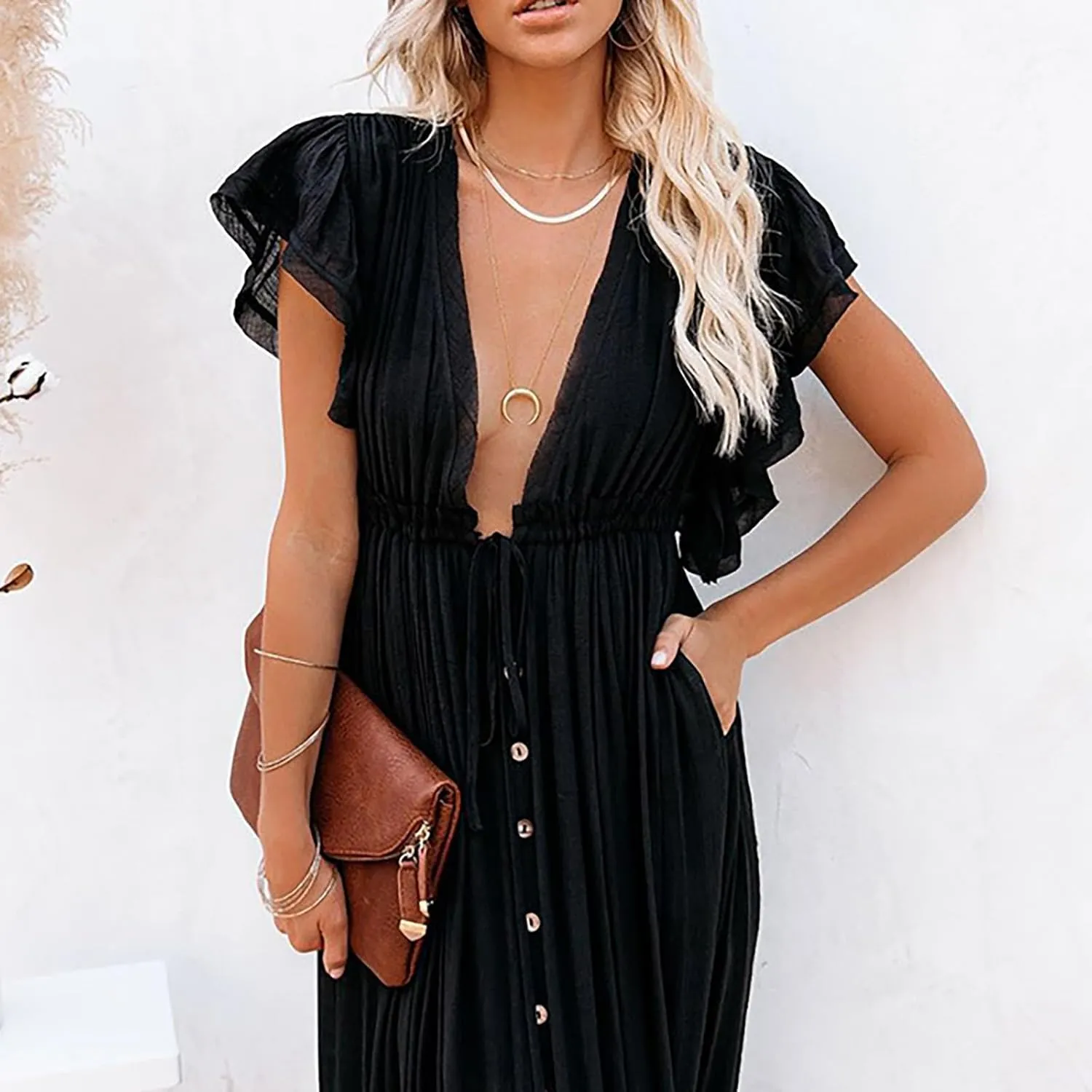 Kaftan Dresses for Women Plus Size Swimsuit Cover Up V Neck Caftan Beach Dress Loungewear