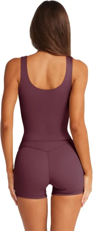 LASLULU Womens Sport Bras Long Line Workout Yoga Gym Athletic Tops Clothes Shirts Camisole Padded Crop Tank Tops