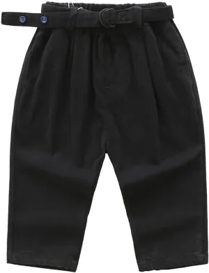 Little Kids Boys Elastic Waist Pocket Chino Casual Active Cargo Pants Joggers