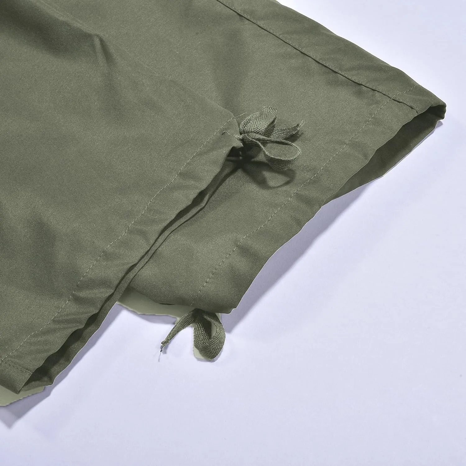 Men Cargo Pants Casual Relaxed Fit Work Pants Baggy Drawstring Elastic Waist Pants Straight Legs Fall Trousers