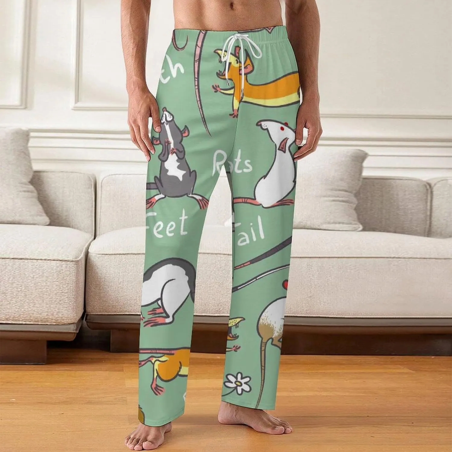 Men Pajama Pants Trouser Lounge Pants Sleepwear with Pockets (S-5XL)