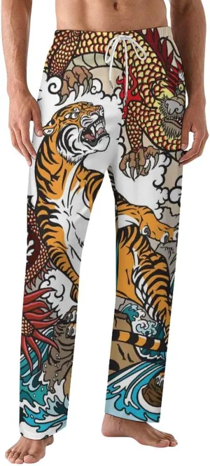 Men Pajama Pants Trouser Lounge Pants Sleepwear with Pockets (S-5XL)