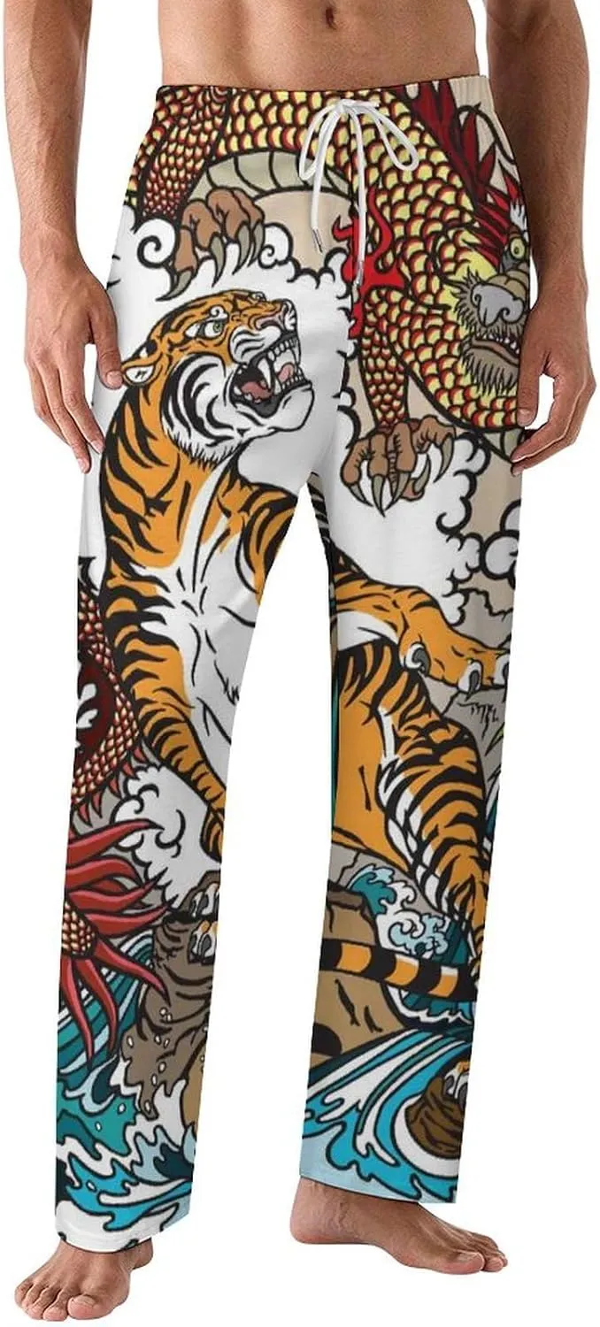 Men Pajama Pants Trouser Lounge Pants Sleepwear with Pockets (S-5XL)
