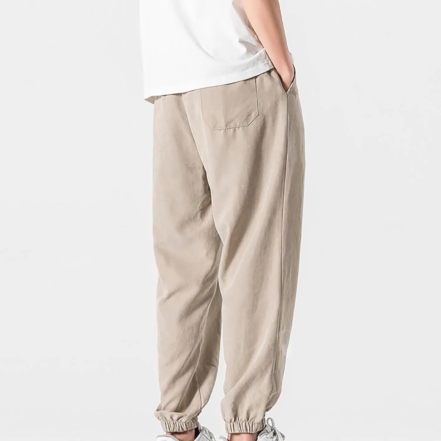 Mens Baggy Sweatpants Casual Relaxed Fit Baggy Pants Elastic Waist Drawstring Big and Tall Joggers Cargo Hiking Pants