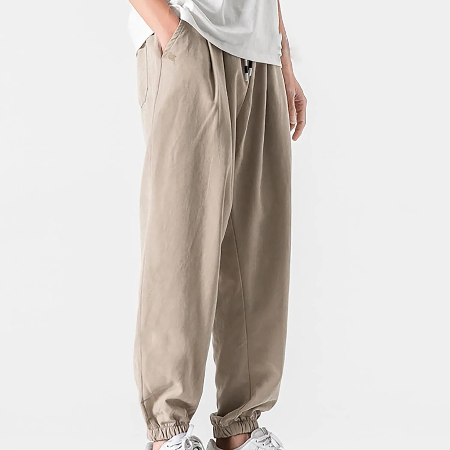 Mens Baggy Sweatpants Casual Relaxed Fit Baggy Pants Elastic Waist Drawstring Big and Tall Joggers Cargo Hiking Pants