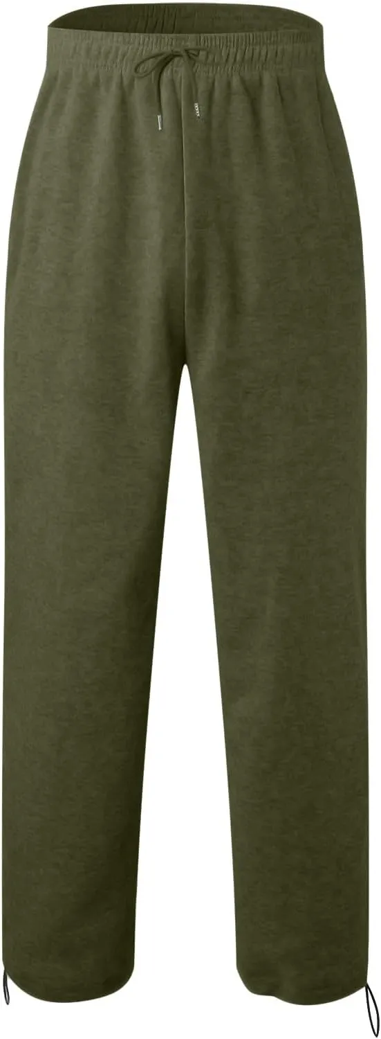 Men's Casual Cargo Pants Relaxed Fit Outdoor Hiking Workout Sweatpants, Stretch Drawstring Elastic Waist Jogger Pants