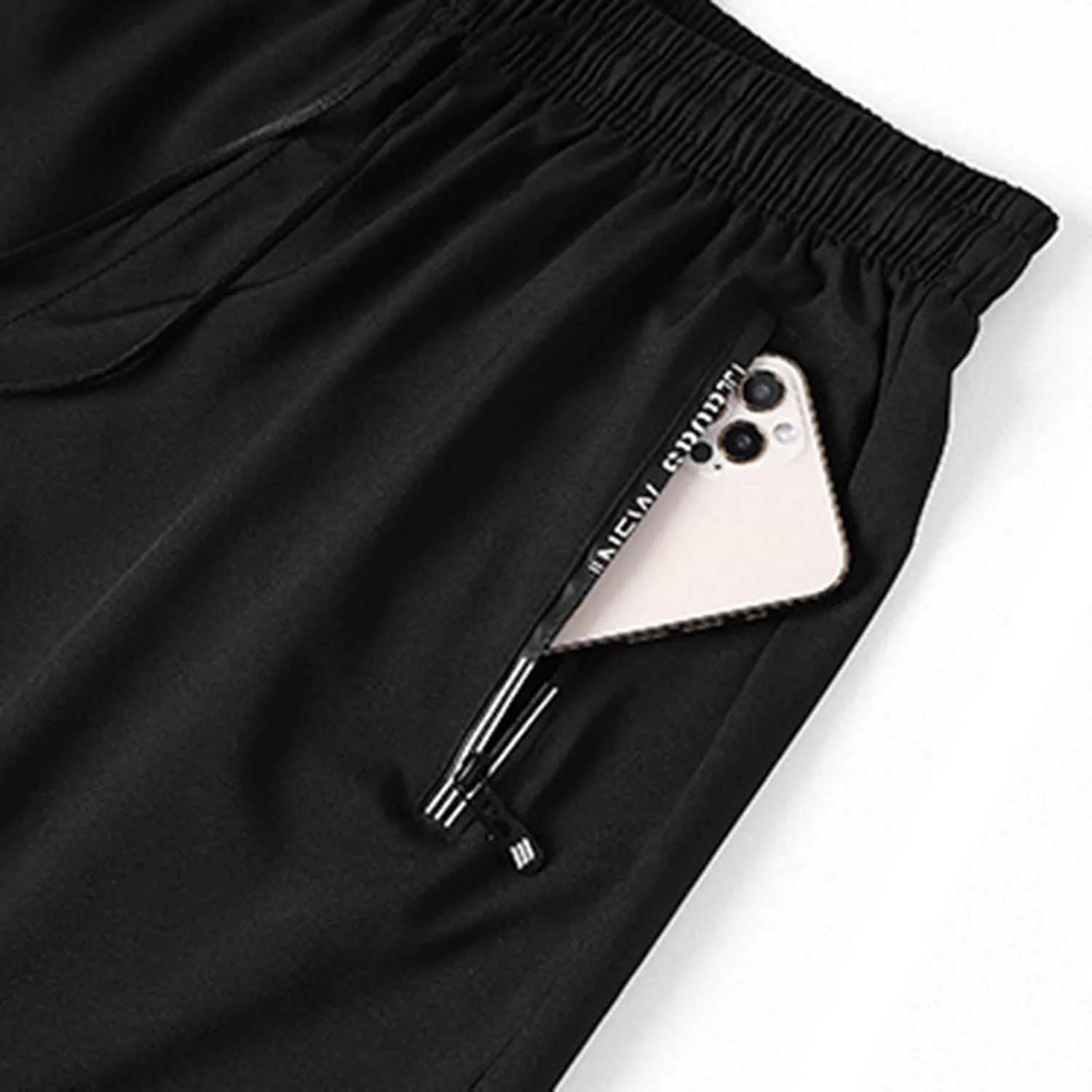 Men's Classic Cotton Casual Shorts, Ice Silk Athletic Elastic Waistband Daily Wear Walking Summer Loungewear