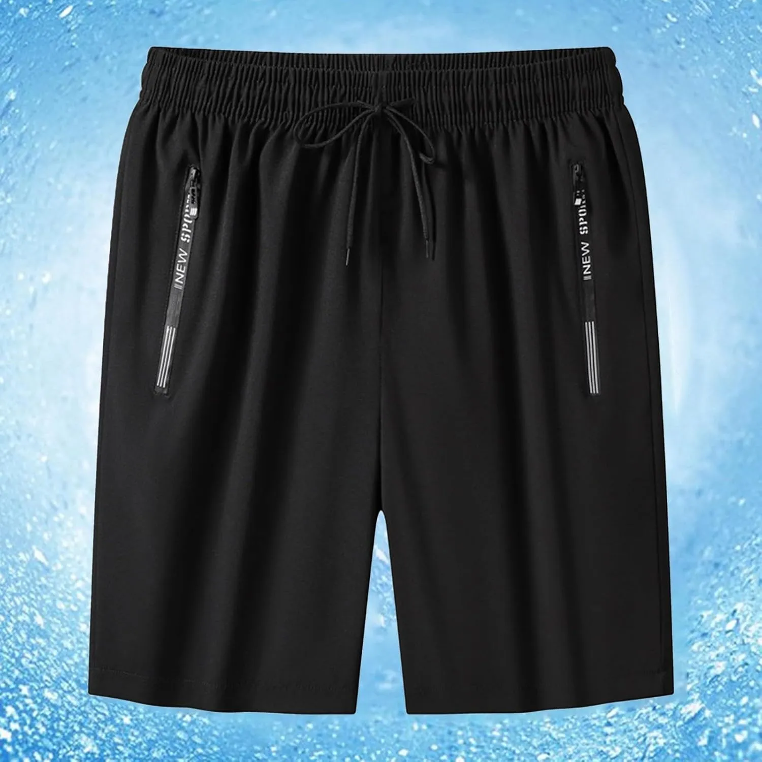 Men's Classic Cotton Casual Shorts, Ice Silk Athletic Elastic Waistband Daily Wear Walking Summer Loungewear