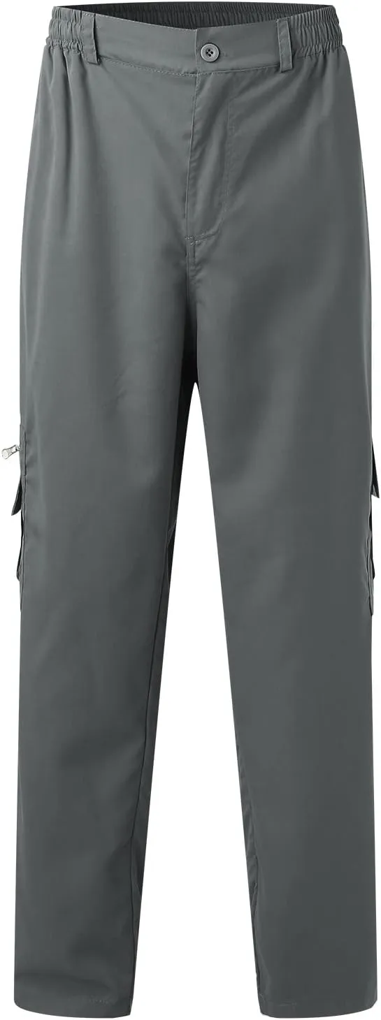 Men's Outdoor Cargo Pants Lightweight Relaxed Fit Tactical Pant Hiking Jogger Multi Pockets Fashion Trousers