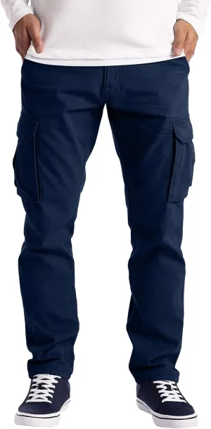 Mens Workout Cargo Sweatpants Heavyweight Athletic Joggers Multi-Pockets Relaxed Fit Cargo Pants Men's Heavyweight