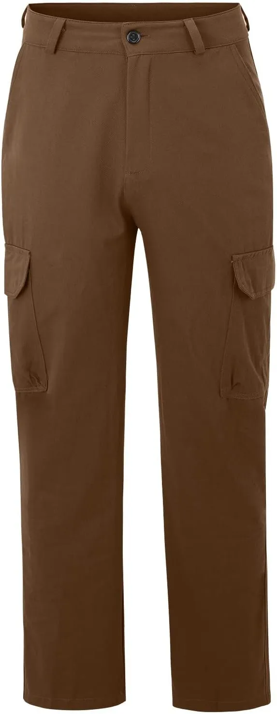 Mens Workout Cargo Sweatpants Heavyweight Athletic Joggers Multi-Pockets Relaxed Fit Cargo Pants Men's Heavyweight