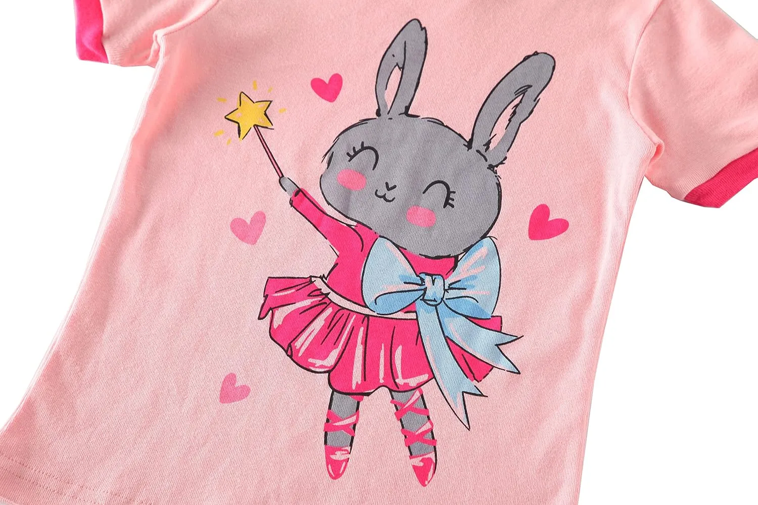 Popshion Baby Girl Pajamas Short Sleeve Toddler Girls Summer Short Sets Cotton Sleepwear Size 2 to 10 Years