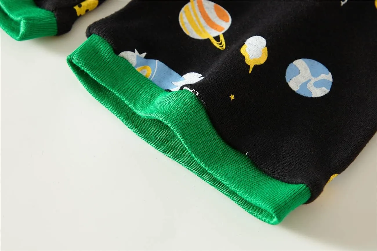 Popshion Boys Pajamas 100% Cotton Toddler 2 Piece Short Sleeve Pjs Kids Summer Sleepwear Clothes Set 3t-10t